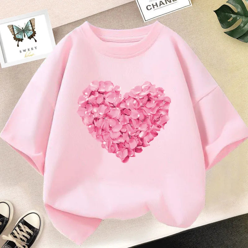 Kinder T-Shirt mit Herz-Design