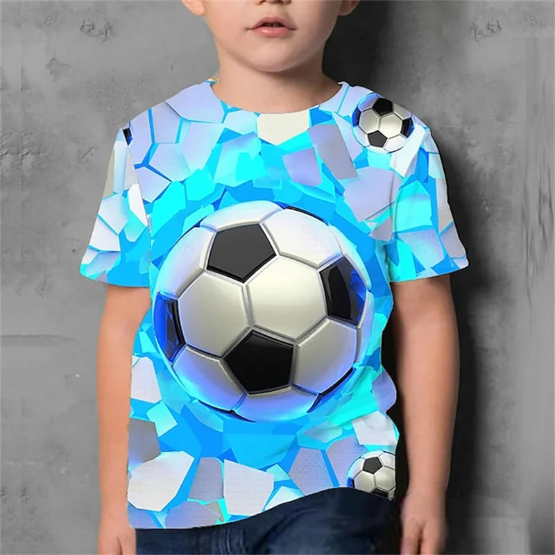 Cooles Fußball All-Over-Print T-Shirt für kleine Kicker