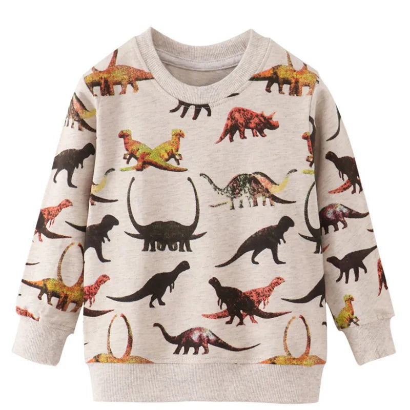 Kinder-Sweatshirts mit Dinosaurier-Designs