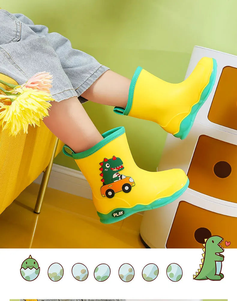 Kinder-Gummistiefel mit Dinosaurier-Motiv