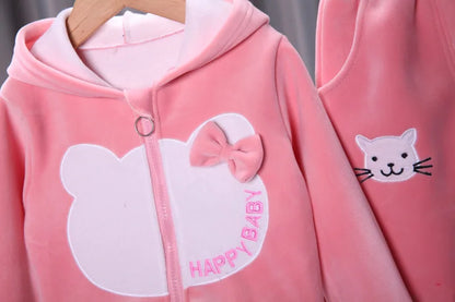 Kuscheliges Baby-Set mit Kapuze