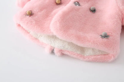 Winterjacke für Mädchen | Kuschelige Jacke mit Hasenohren