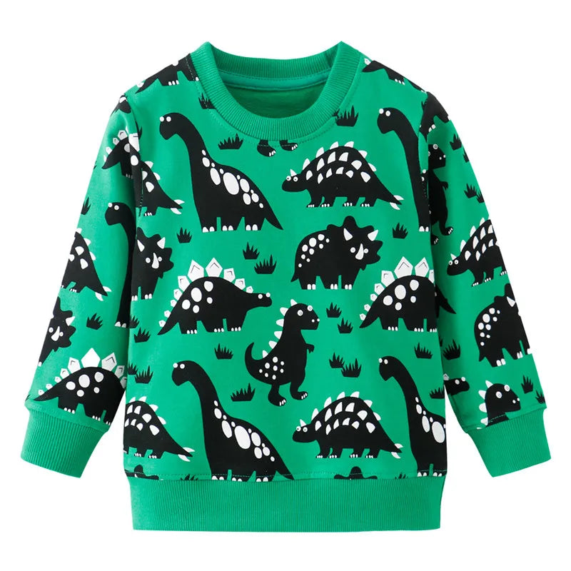 Kinder-Sweatshirts mit Dinosaurier-Designs