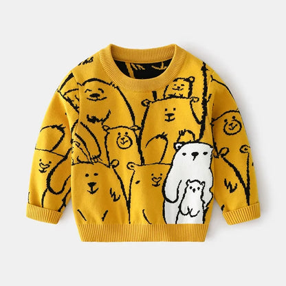 Flauschiger Strickpullover für Kinder
