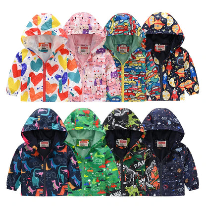 Regenjacke mit Kapuze für Jungen & Mädchen