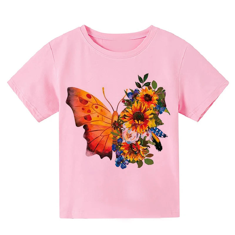 Kinder T-Shirts mit Schmetterlingsdesign