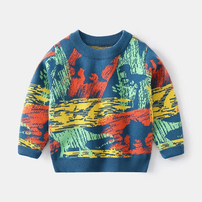 Flauschiger Strickpullover für Kinder