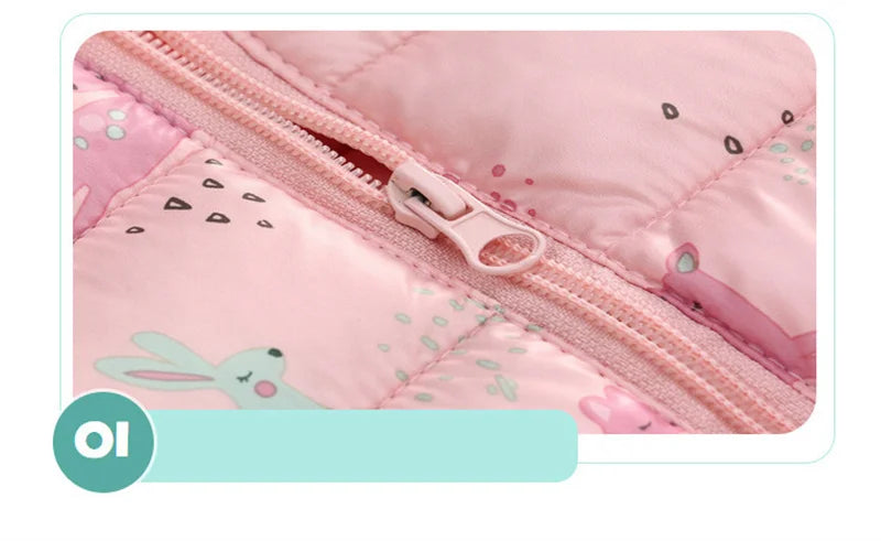 Kinder Winterjacke mit Kapuze und niedlichen Ohren