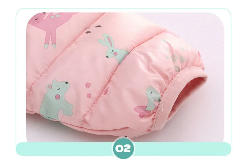 Kinder Winterjacke mit Kapuze und niedlichen Ohren