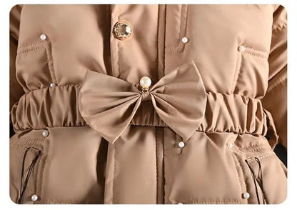 Winterjacke mit Kapuze & Kunstfell / Winterparka für Mädchen