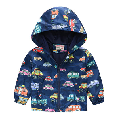 Regenjacke / Übergangsjacke mit Kapuze für Kinder