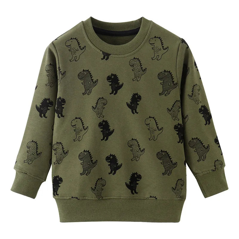 Kinder-Sweatshirts mit Dinosaurier-Designs