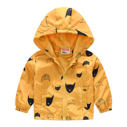Regenjacke / Übergangsjacke mit Kapuze für Kinder