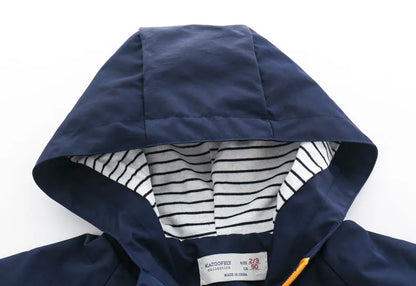 Regenjacke für Kinder einfarbig für Jungen / Wind- und Wasserabweisend