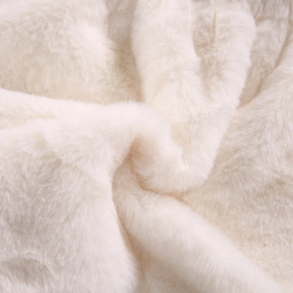 Winter Kunstfellmantel für Mädchen einfarbig