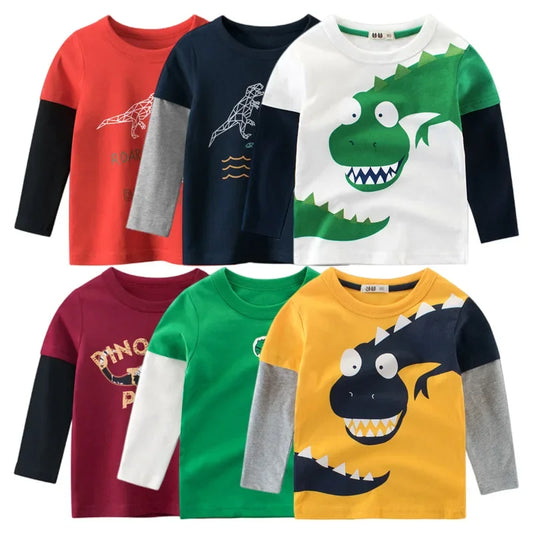 Dino-Langarmshirts für Kinder