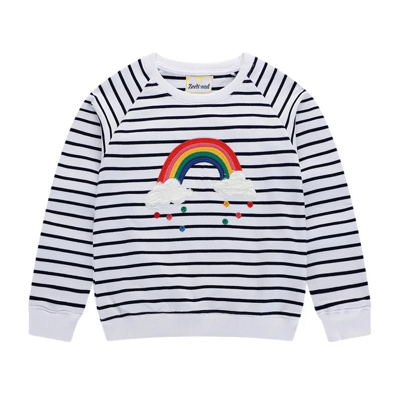 Kinderpullover mit Regenbogenmotiv