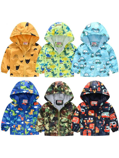 Regenjacke / Übergangsjacke mit Kapuze für Kinder