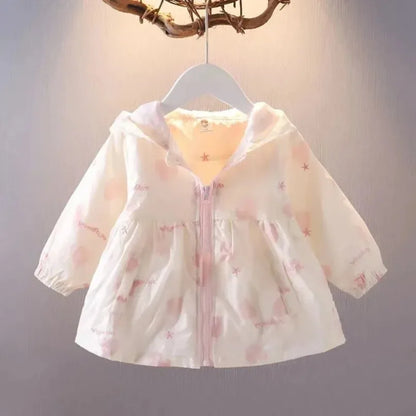 Windjacke / Übergangsjacke für Mädchen mit Kapuze