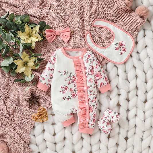 Baby-Strampler-Set mit Blumenmuster