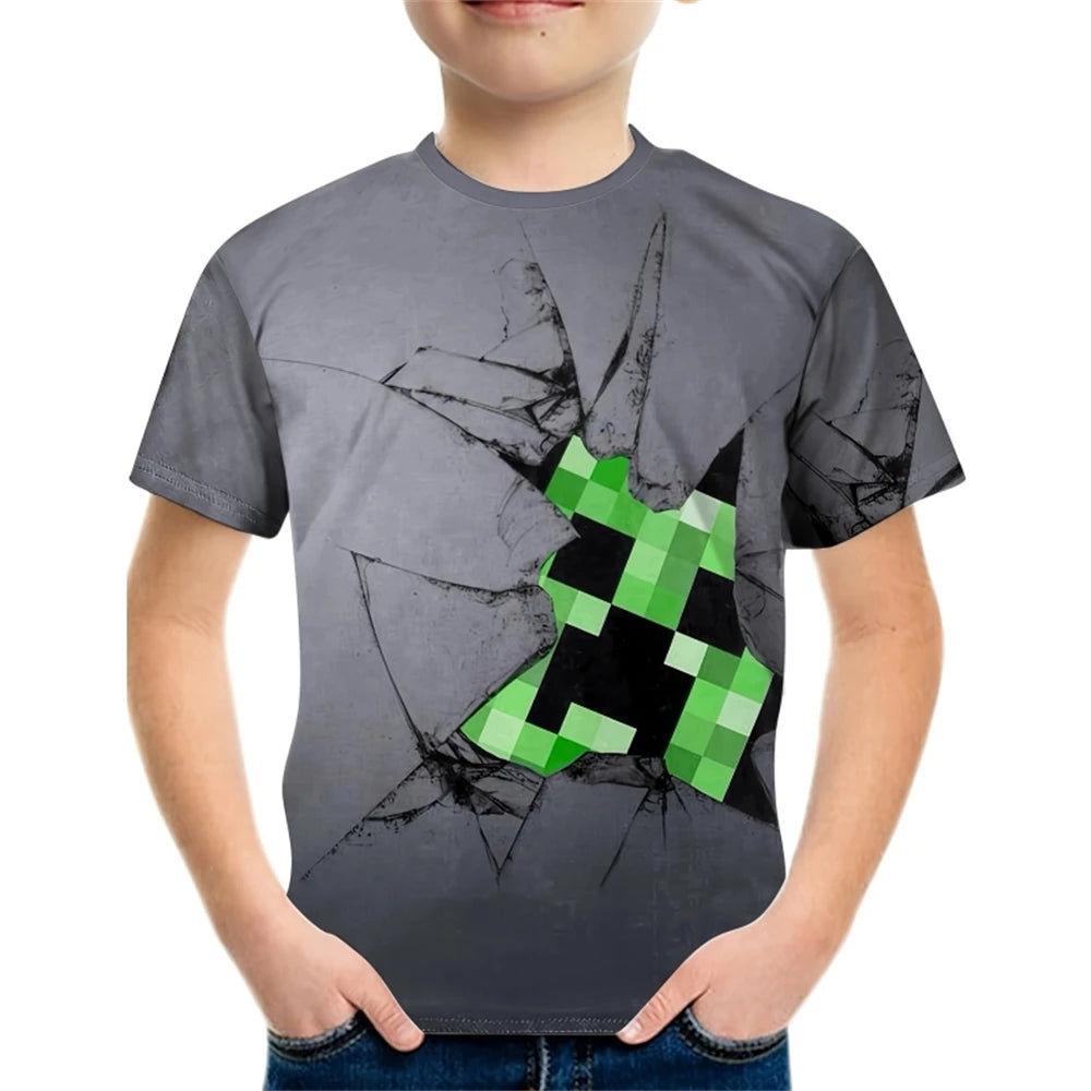 Kinder T-Shirt mit coolem Pixel-Design