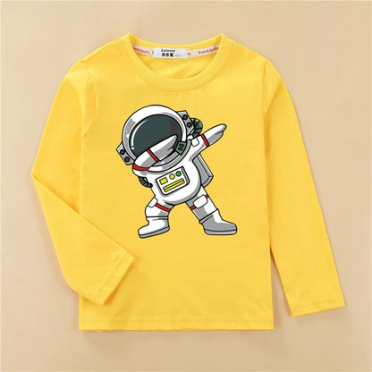 Kinder Langarmshirt mit Astronauten-Motiv