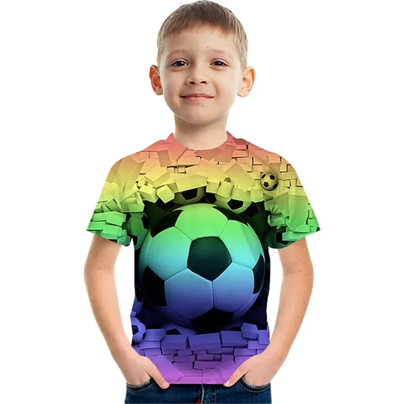 Cooles Fußball All-Over-Print T-Shirt für kleine Kicker