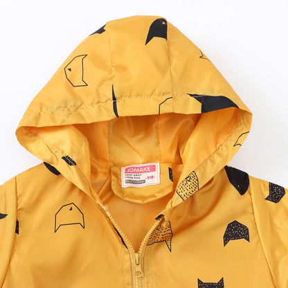 Regenjacke / Übergangsjacke mit Kapuze für Kinder