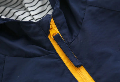 Regenjacke für Kinder einfarbig für Jungen / Wind- und Wasserabweisend