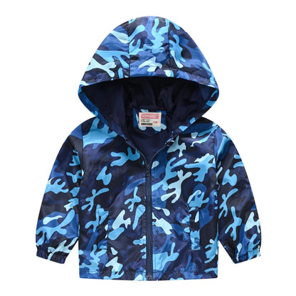 Regenjacke / Übergangsjacke mit Kapuze für Kinder