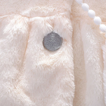 Winterjacke / Wintermantel mit Kapuze & Ohren für Mädchen in Rosa, Beige oder Rot