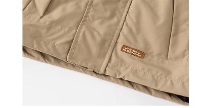 Regenjacke / Übergangsjacke einfarbig mit Kapuze in Schwarz oder Beige