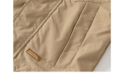 Regenjacke / Übergangsjacke einfarbig mit Kapuze in Schwarz oder Beige