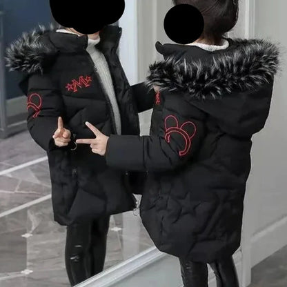 Winterjacke / Winterparka mit Kapuze & Kunstfell für Mädchen