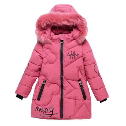 Winterjacke / Winterparka mit Kapuze & Kunstfell für Mädchen