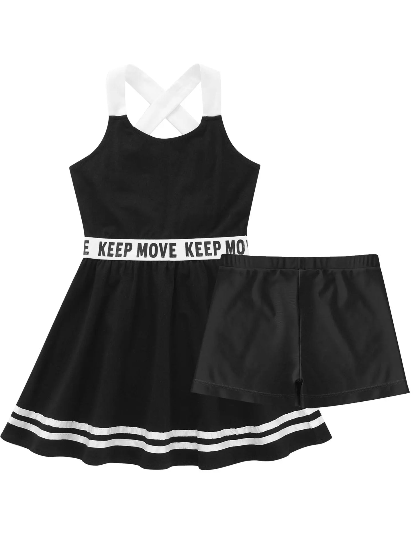 Sportliches Mädchen-Tanzkleid mit Shorts