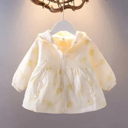 Windjacke / Übergangsjacke für Mädchen mit Kapuze