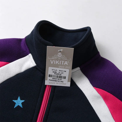 Fleecejacke mit Kragen ohne Kapuze für Mädchen / Meerjungfrauen