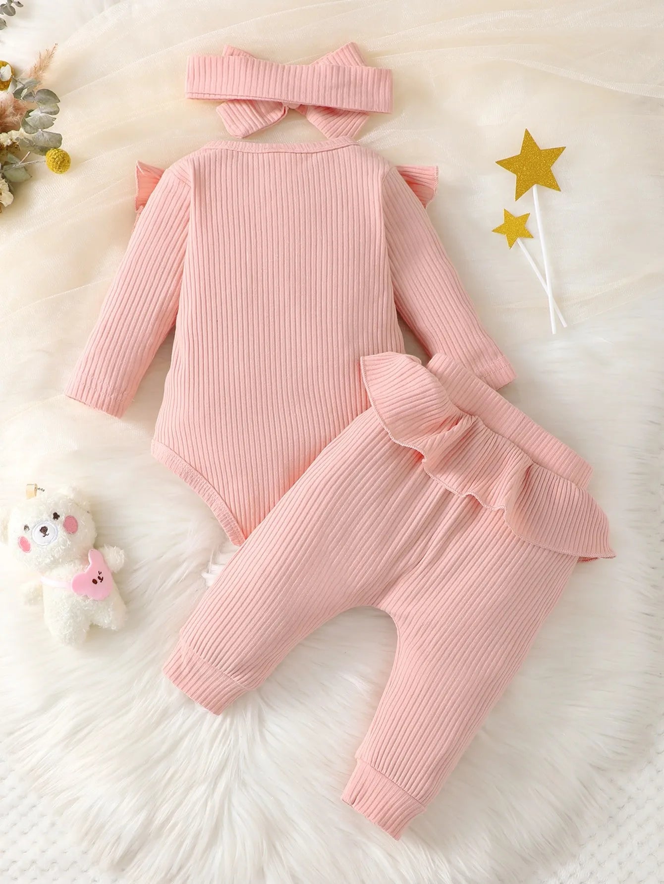 Baby-Rüschen-Set in Rosa