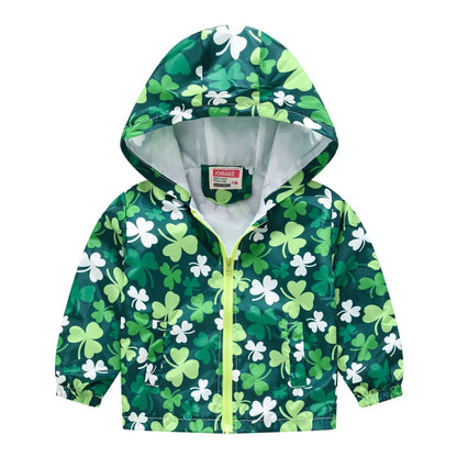 Regenjacke / Übergangsjacke mit Kapuze für Kinder