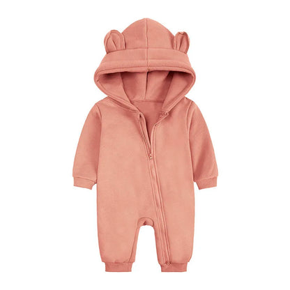 Baby-Overall mit Kapuze und Bärenohren