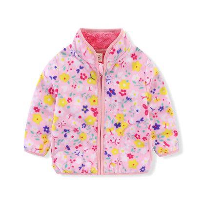Fleecejacke für Kinder mit Kragen oder mit Kapuze