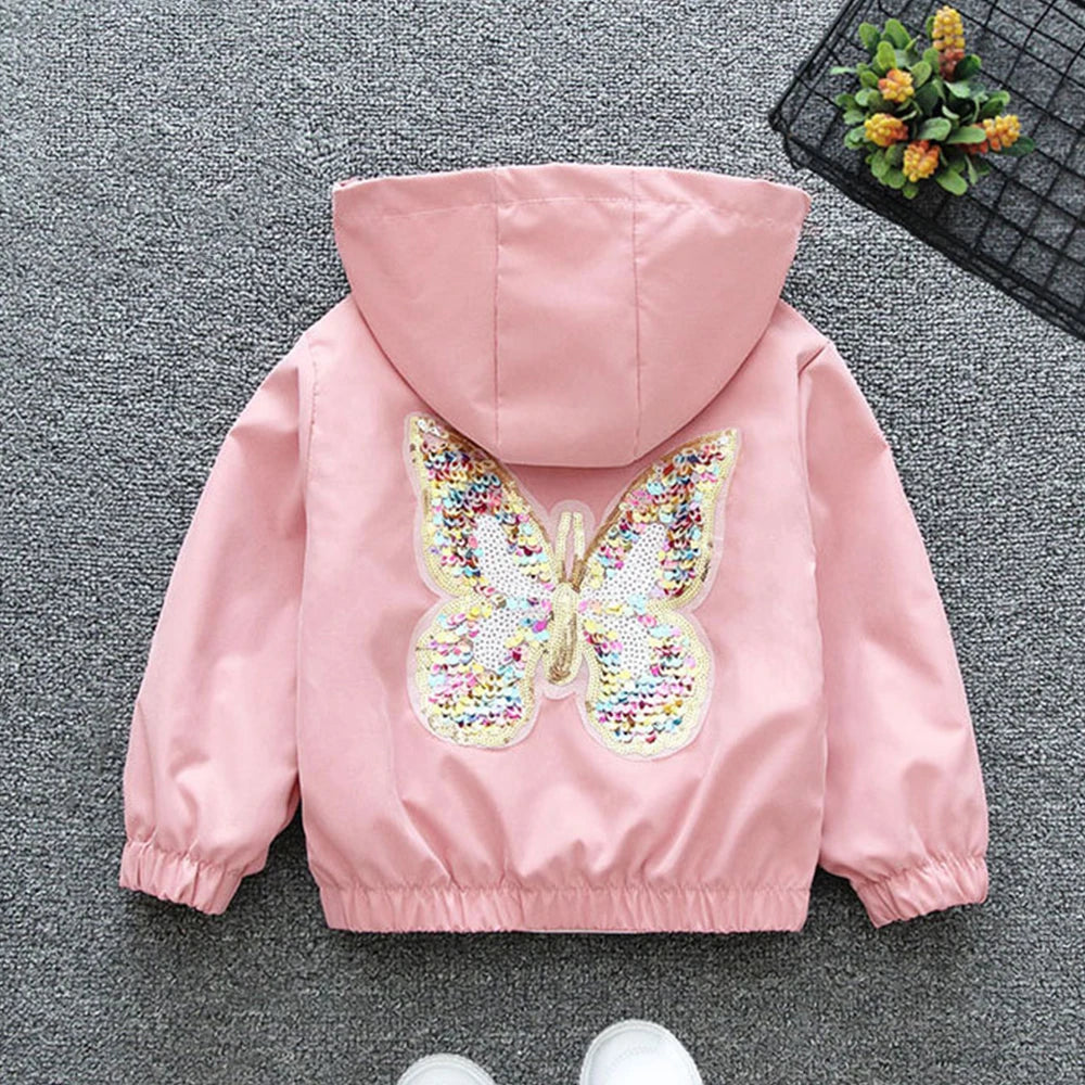 Kinderjacke mit Schmetterlingsmotiv