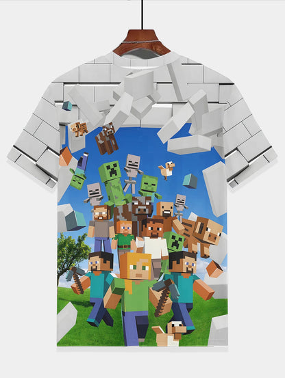 Kinder T-Shirt mit Minecraft-Motiv