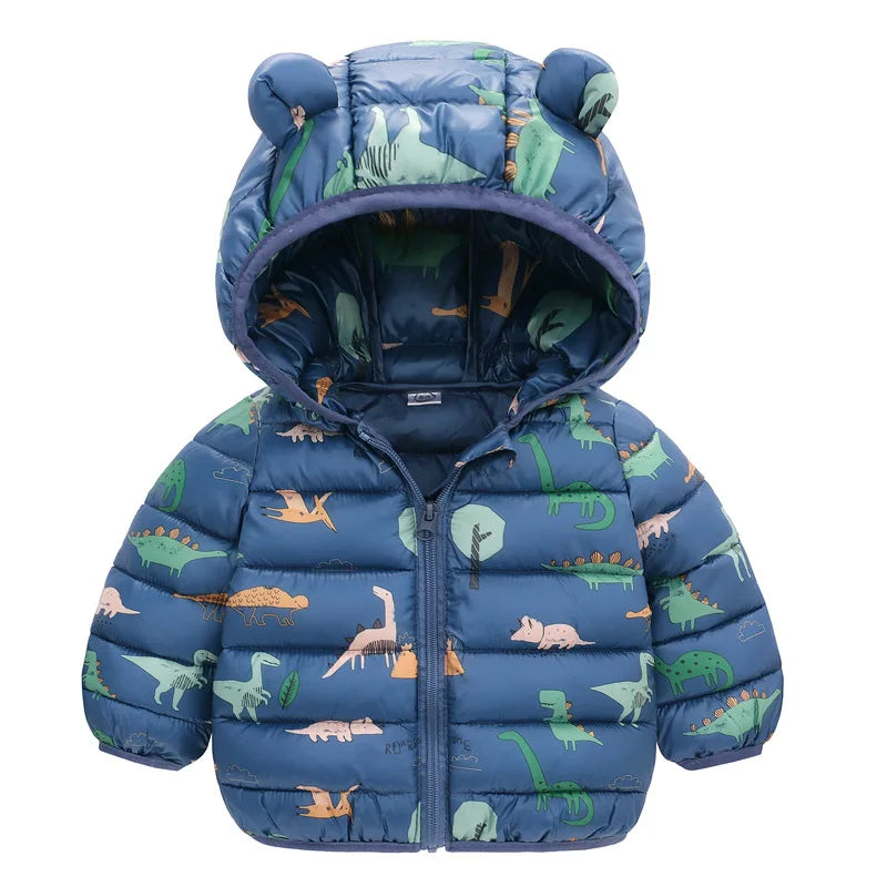 Kinder Winterjacke mit Kapuze und niedlichen Ohren