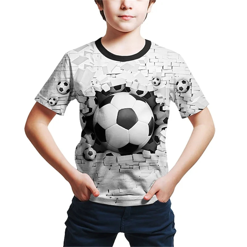 Cooles Fußball All-Over-Print T-Shirt für kleine Kicker