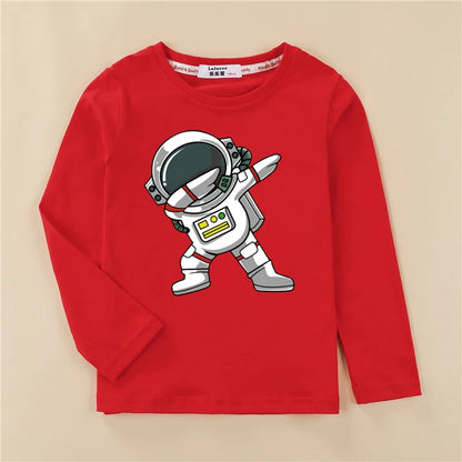 Kinder Langarmshirt mit Astronauten-Motiv