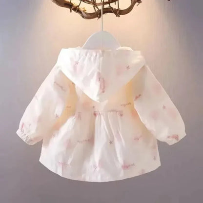 Windjacke / Übergangsjacke für Mädchen mit Kapuze