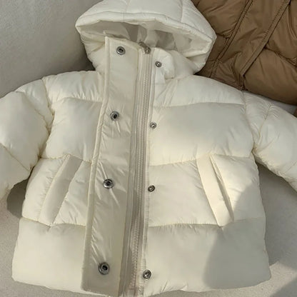 Winterjacke einfarbig mit Kapuze / Daunenjacke / Steppjacke