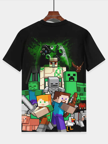 Kinder T-Shirt mit Minecraft Gaming-Motiv